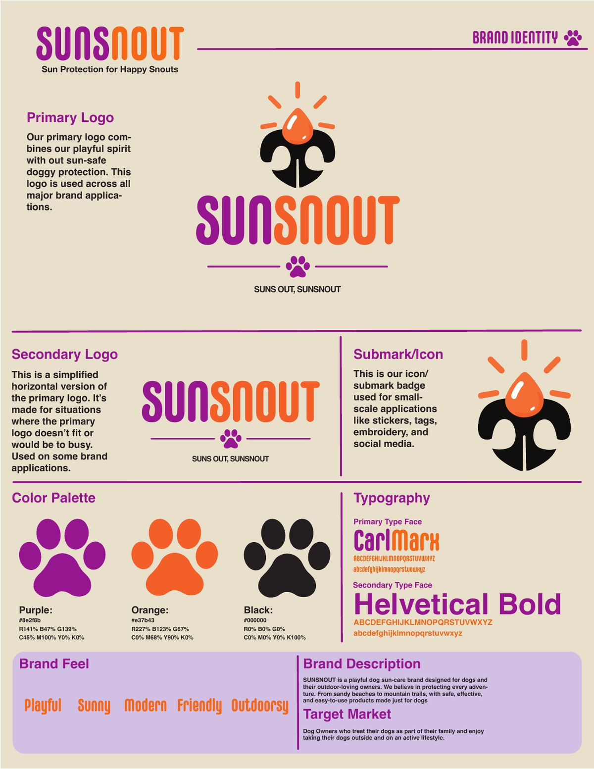 SunSnout brand identity system